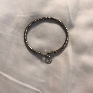 Silver lock bracelet